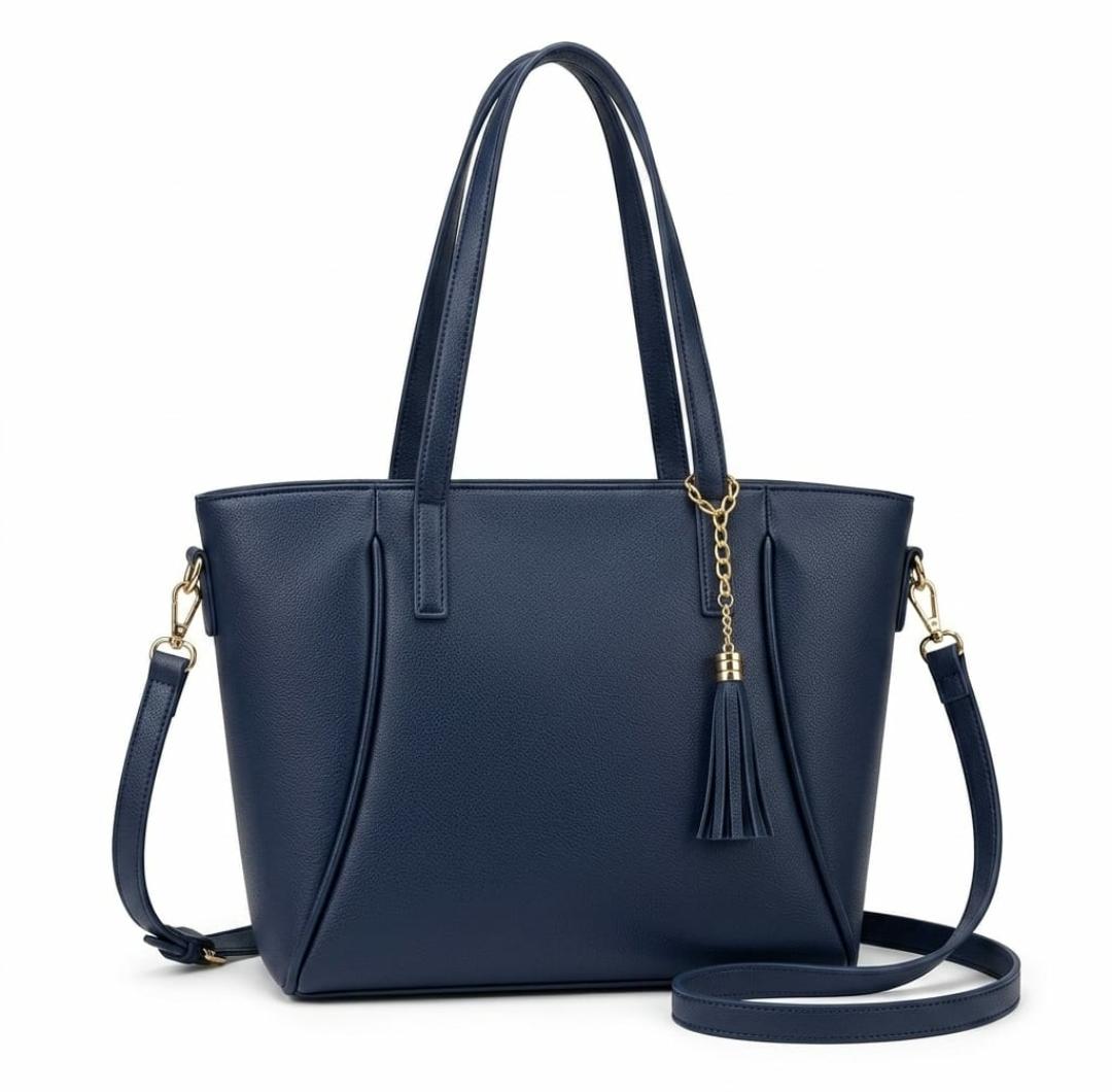 Ashir Studio Tassel Accent Signature Tote jewelry with tassel details, showcasing a stylish and elegant accessory design.