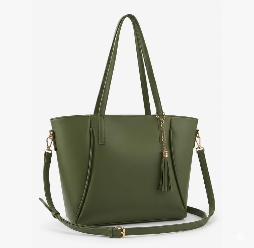 Ashir Studio Tassel Accent Signature Tote jewelry with tassel details and elegant design, displayed in a well-lit setting.
