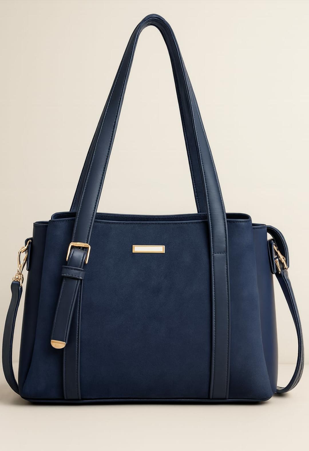 Ashir Studio Velvet Luxe Executive Tote in rich velvet with jewelry compartments and gold accents, stylish and elegant accessory.
