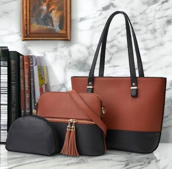 Ashir Studio 3-piece luxury handbag collection featuring elegant jewelry accessories, displayed with intricate designs and stylish details.