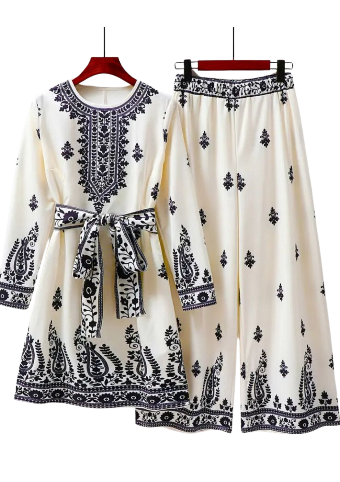 Handmade off-white cord set by Ashir Studio, featuring traditional cloths with detailed craftsmanship and natural fabric texture.
