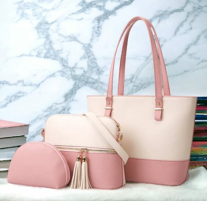 Elegant jewelry set featuring three luxury handbags by Ashir Studio, displayed with intricate details and stylish design elements.