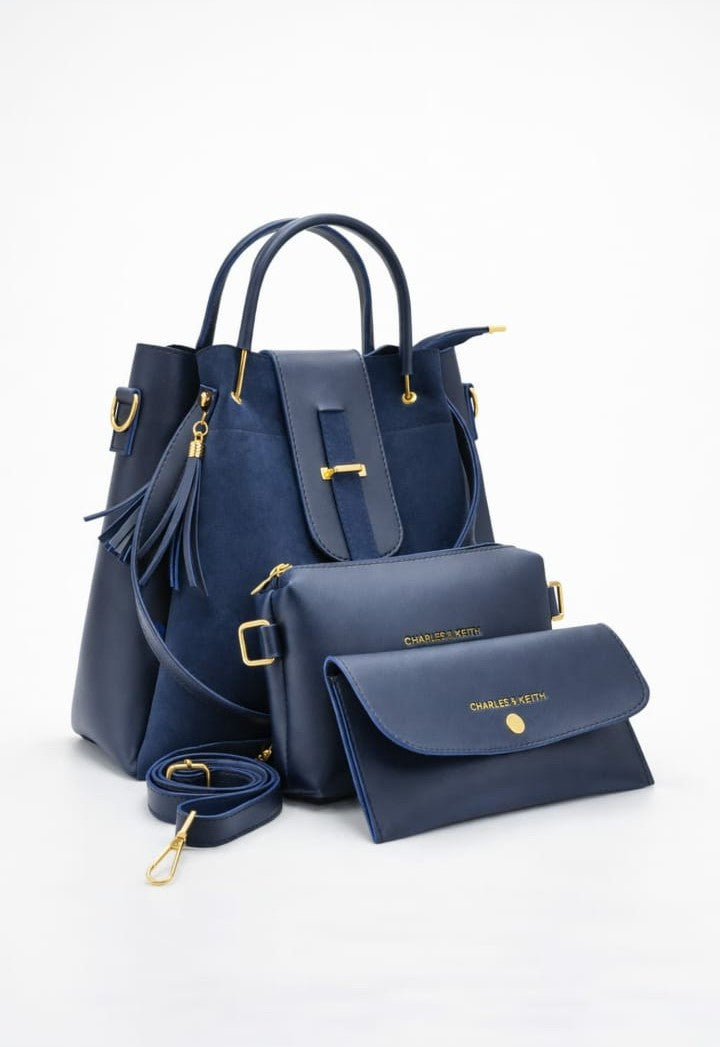 Ashir Studio Noir Luxe 3-piece suede and leather jewelry collection featuring elegant necklaces and accessories displayed on a neutral background.