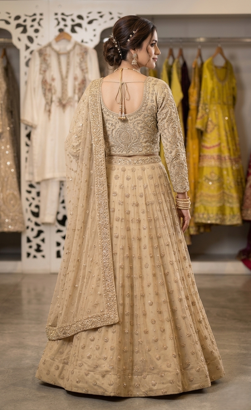 Imperial Lehnga Choli – Champagne Gold Glitz