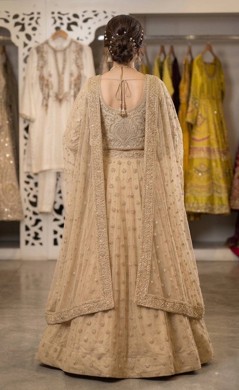 Imperial Lehnga Choli – Champagne Gold Glitz