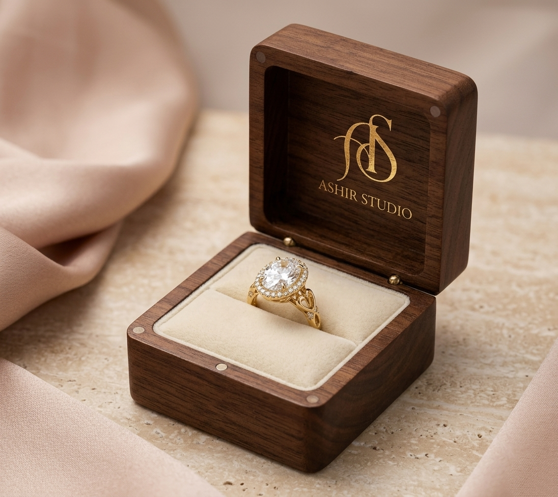 Ashir Studio Eternal Glow Oval Halo Statement Ring featuring a large, sparkling oval gemstone set in elegant jewelry design.