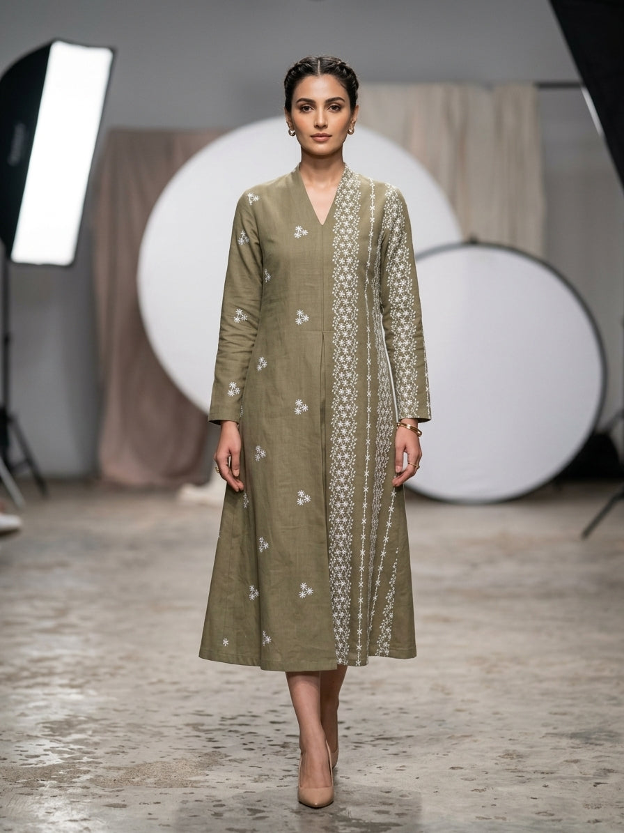 Embroidered Thread Work 2-Piece Suit