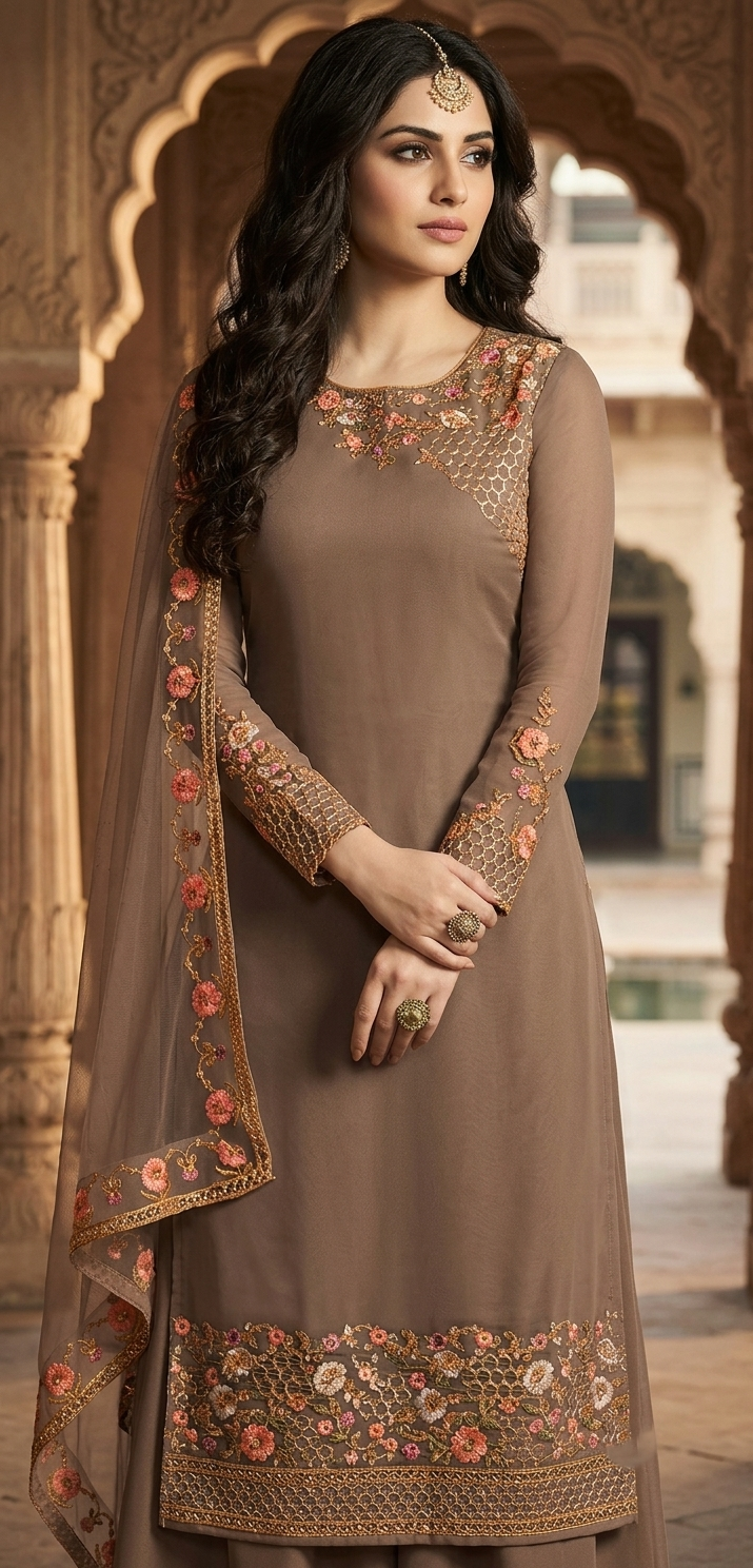 Elegant Embroidered 3-Piece Suit