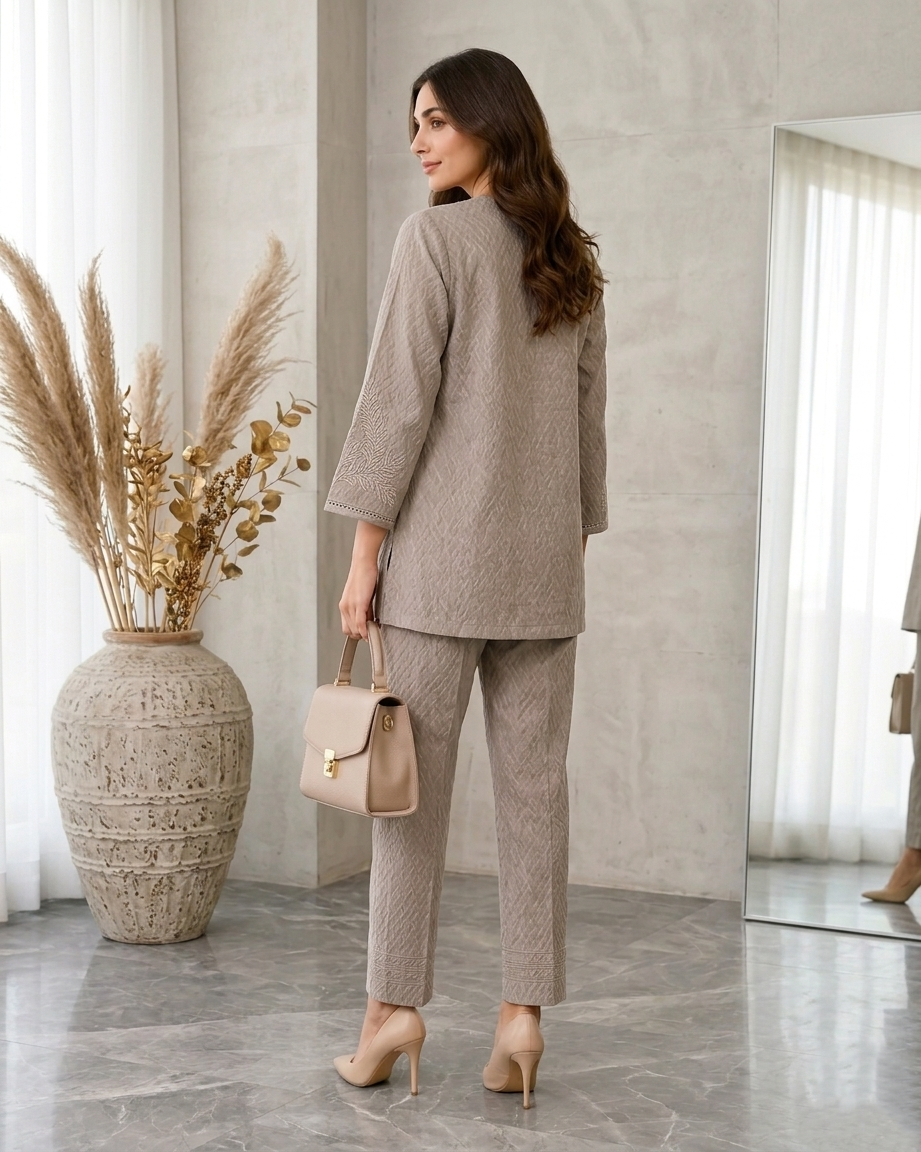 The Taupe Textured Co-ord Set