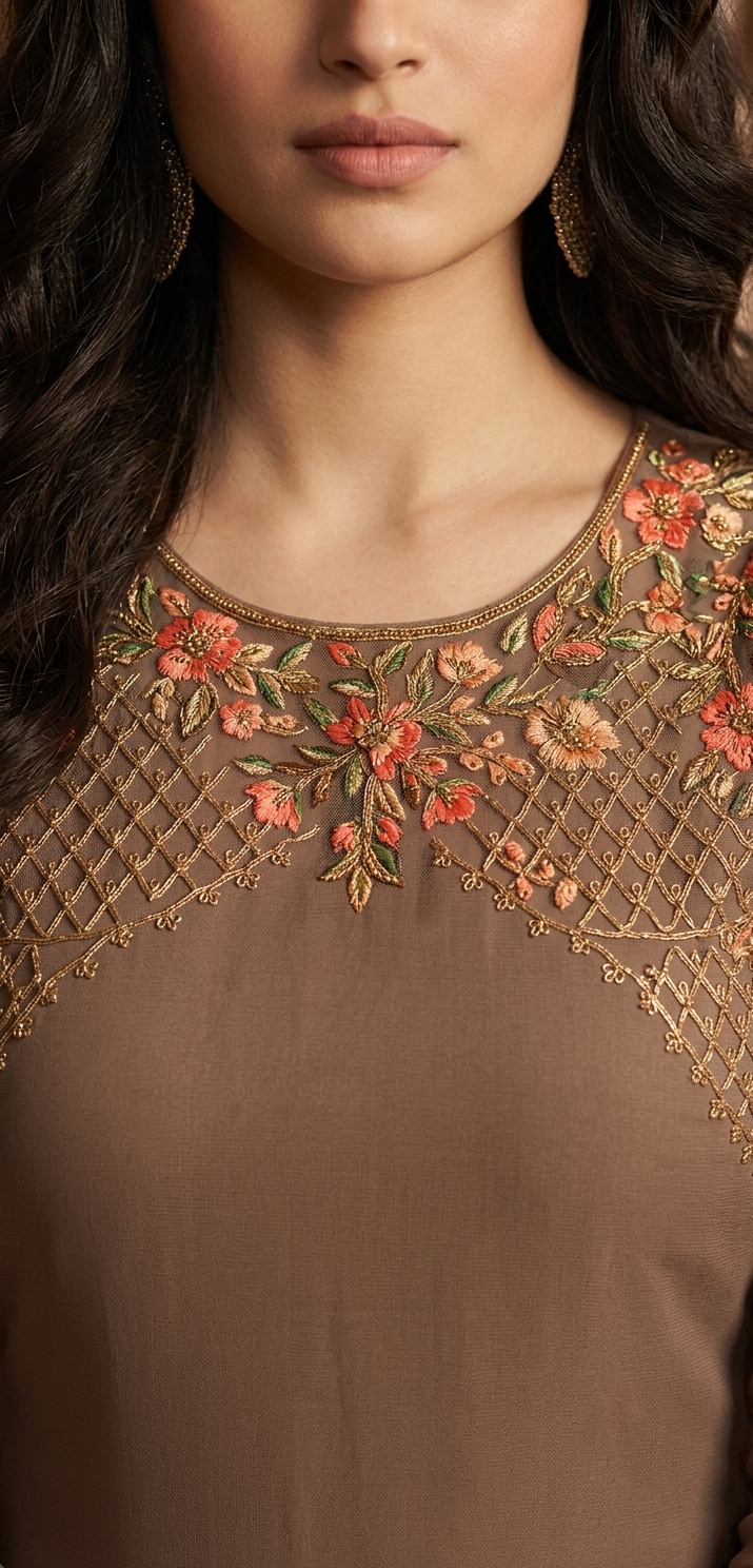 Elegant Embroidered 3-Piece Suit