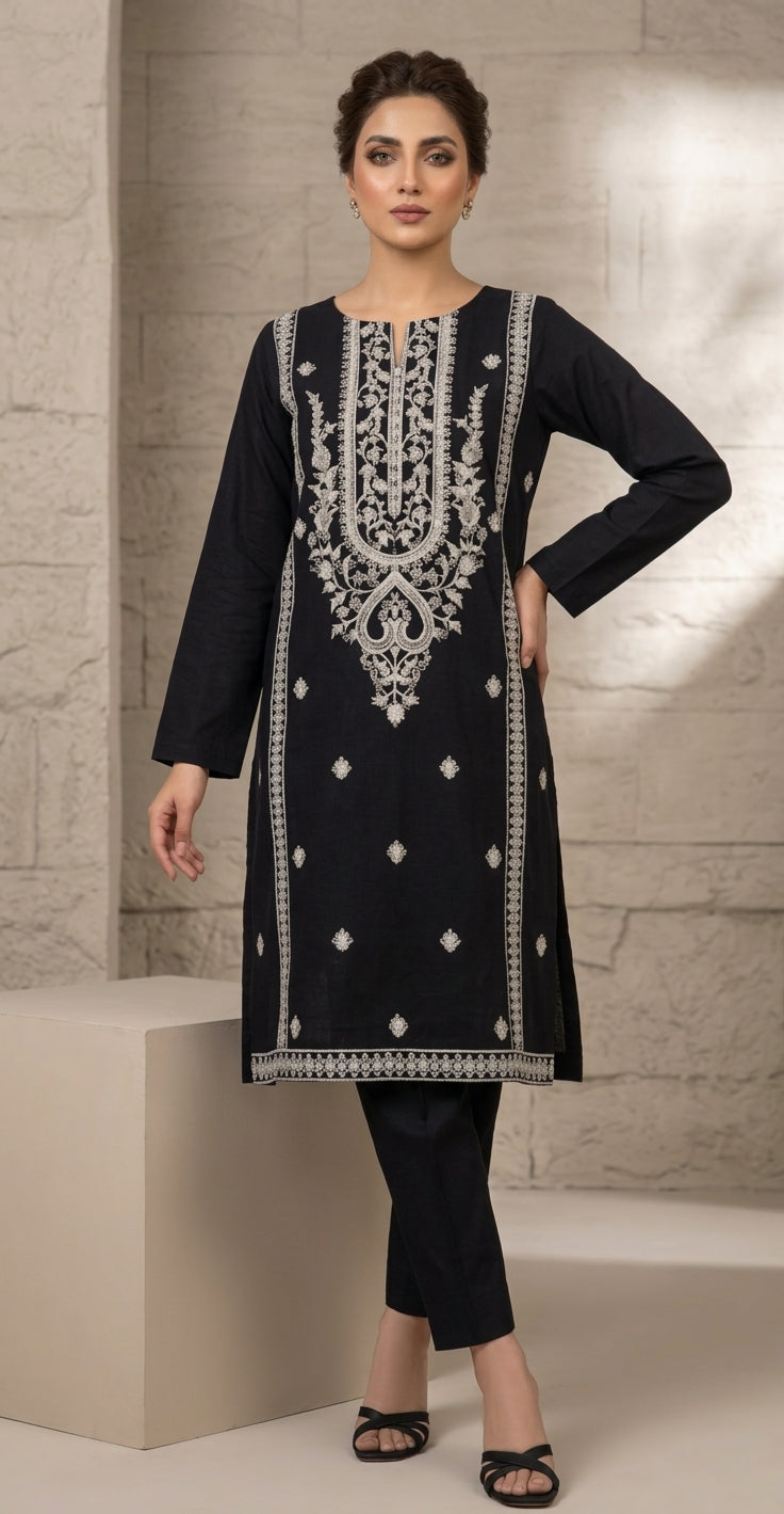 Embroidered Thread Work 2-Piece Suit