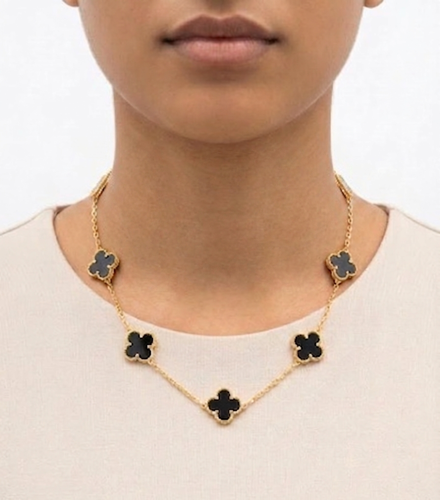Gold plated necklace from Ashir Studio featuring a stylish, elegant jewelry design with a sleek, polished finish.