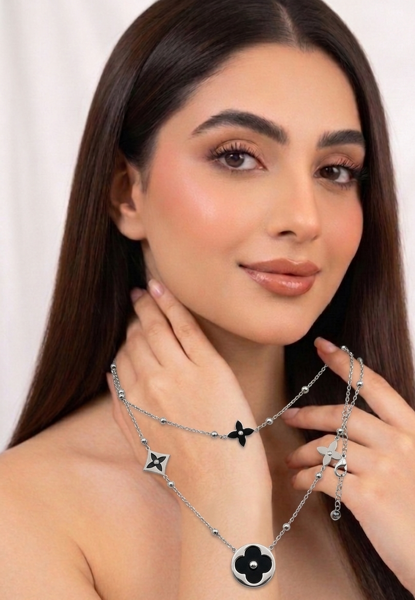 Delaney 2.0 sterling silver necklace by Ashir Studio featuring a sleek, modern jewelry design with a polished finish.