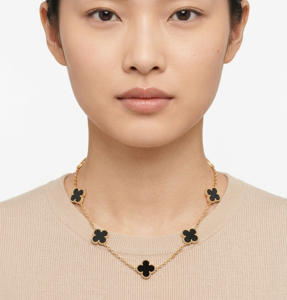Gold plated necklace from Ashir Studio featuring a stylish jewelry design with intricate craftsmanship.