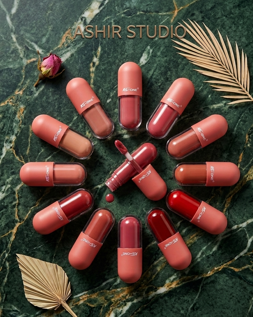Mini Capsule Matte Collection by Ashir Studio featuring a set of small, colorful matte capsules on a neutral background.