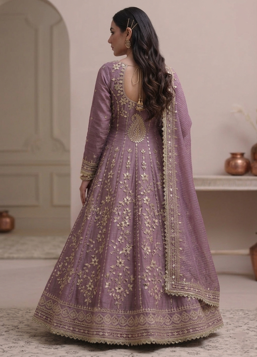 Anarkali Maxima – Royal Mauve Silver