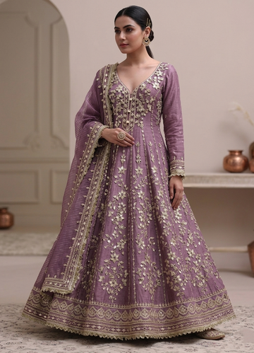 Anarkali Maxima – Royal Mauve Silver