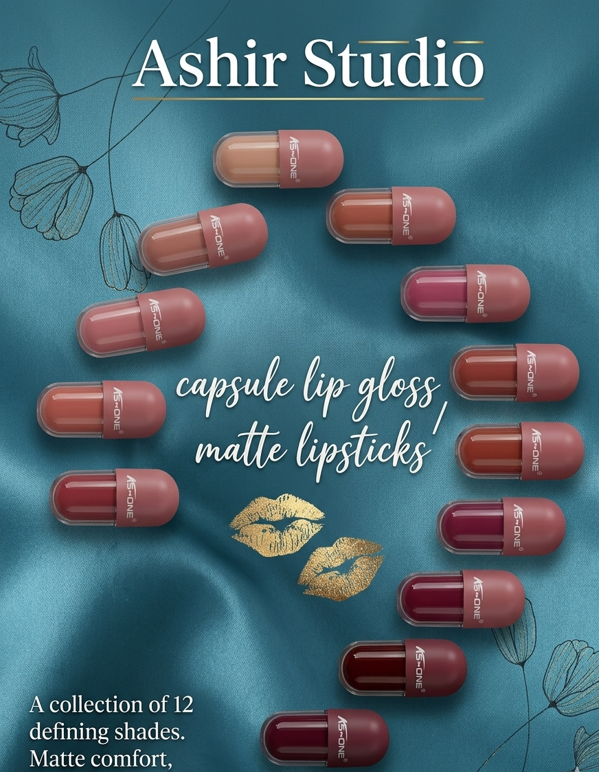 Mini Capsule Matte Collection by Ashir Studio featuring vibrant, matte-themed capsules in a compact, colorful display.