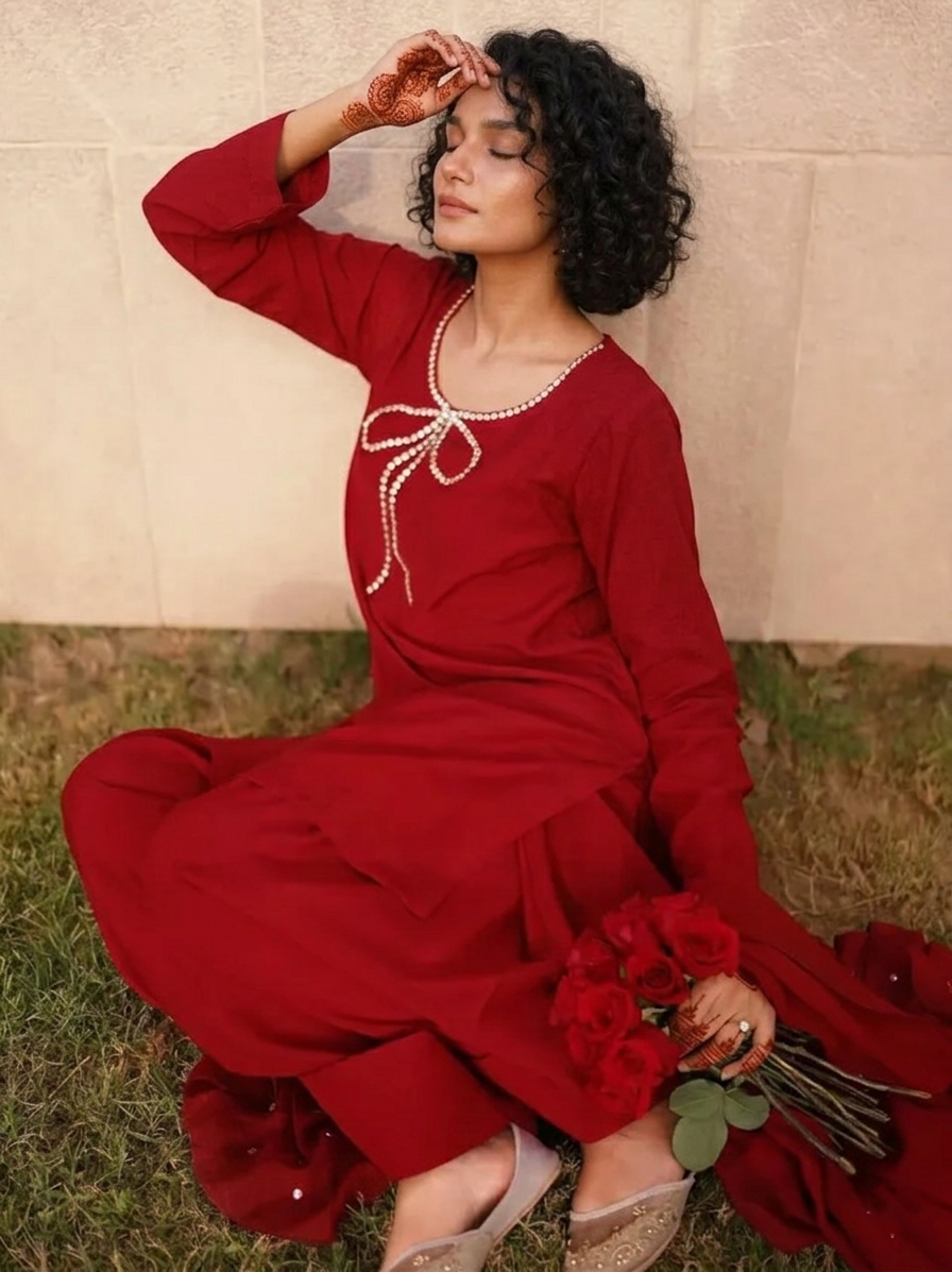Elegant Farshi Shalwar Kameez in vibrant colors from Ashir Studio, featuring intricate embroidery and traditional design.