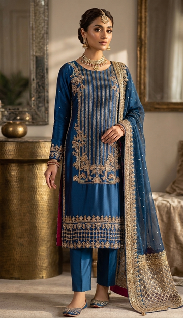 Royal Teal Heritage Set – Deep Ocean & Dull Gold