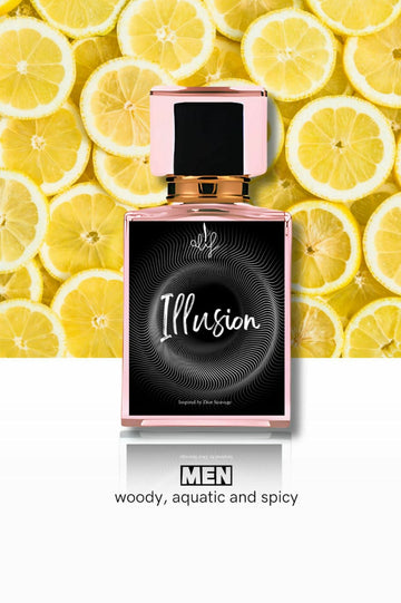 Ashir Studio Illusion perfume bottle with sleek design and elegant packaging, showcasing a luxurious fragrance product.