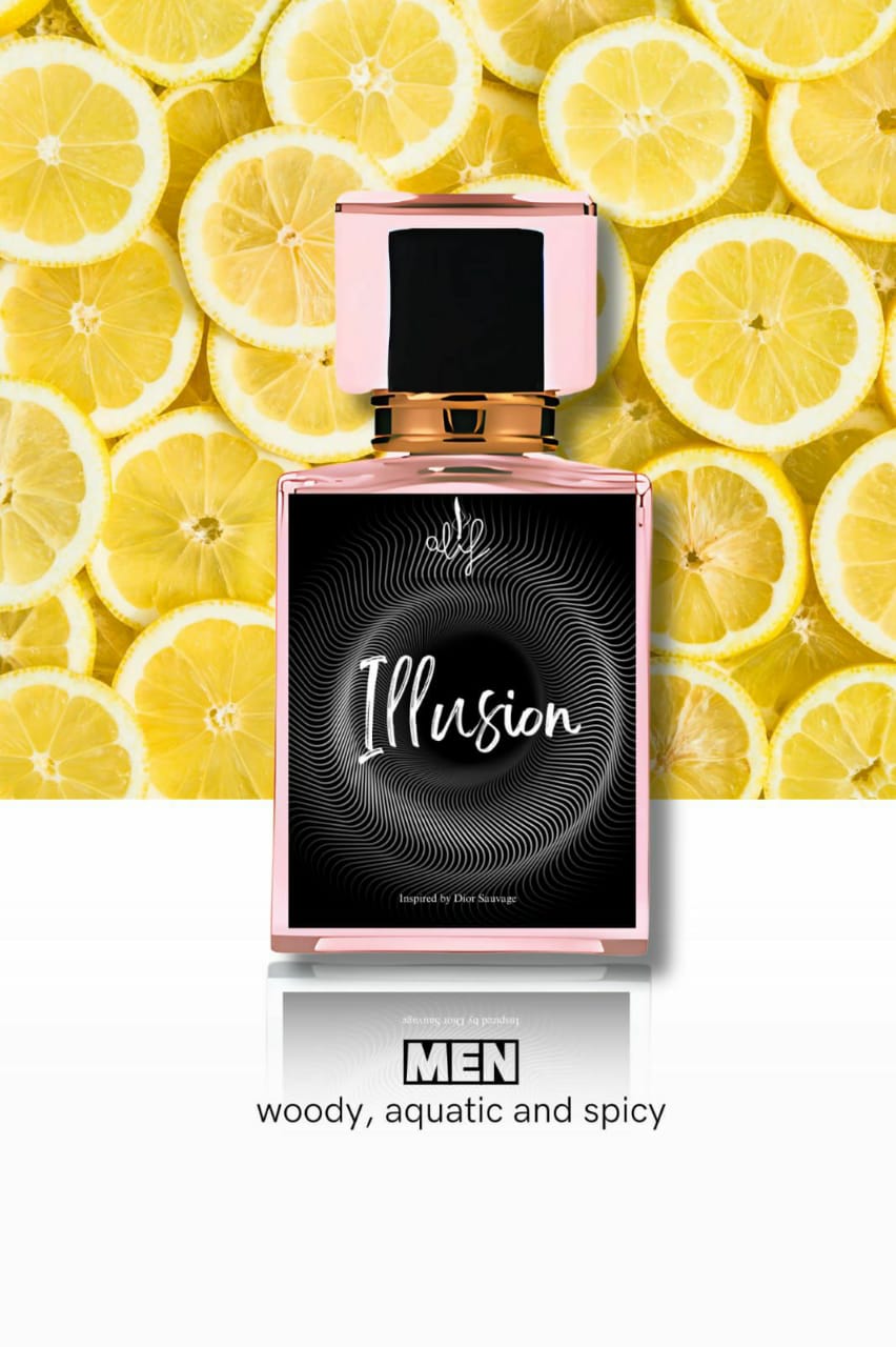 Ashir Studio Illusion perfume bottle with sleek design and elegant packaging, showcasing a luxurious fragrance product.