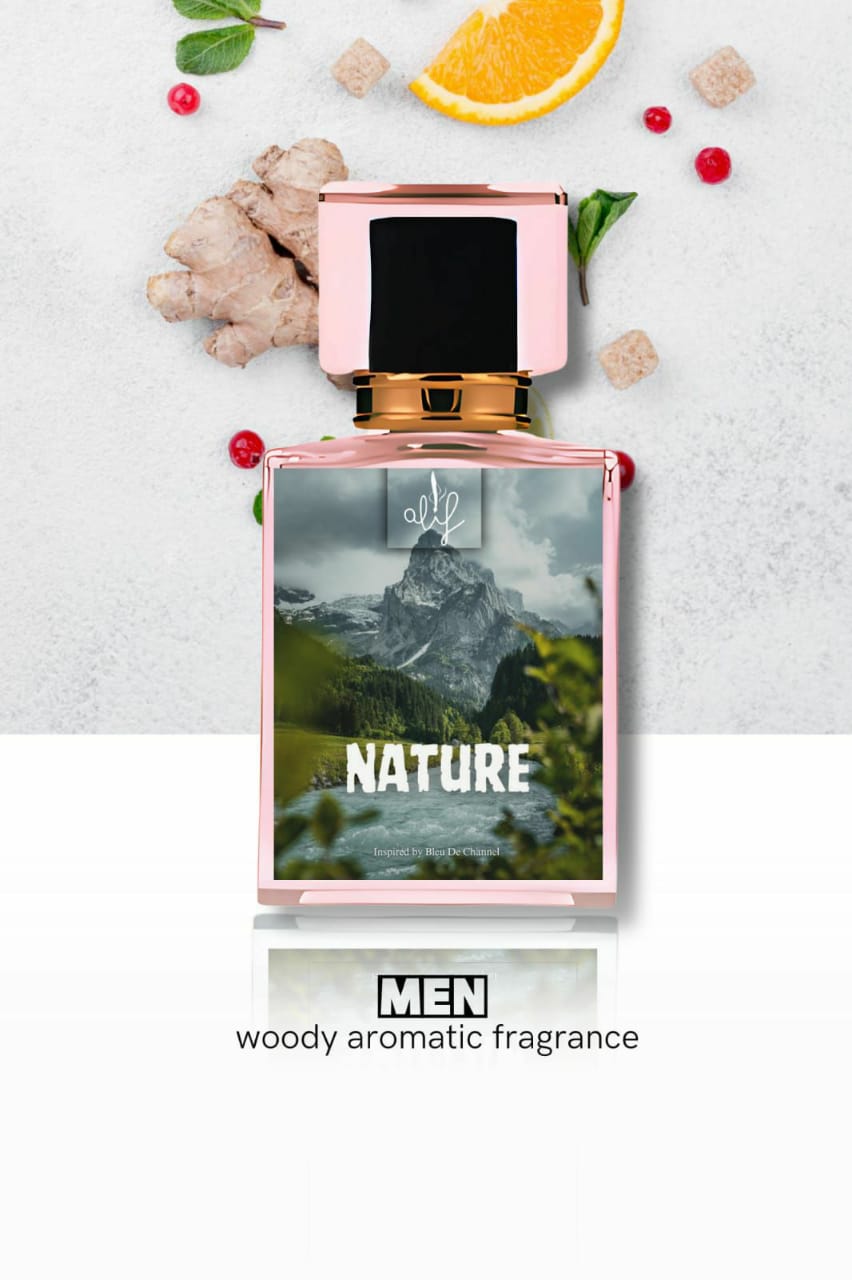 Ashir Studio Nature perfume bottle with elegant design, showcasing the natural-inspired fragrance and branding.