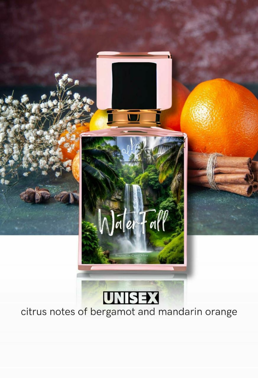 Ashir Studio WaterFall perfume bottle with elegant design, showcasing the WaterFall fragrance product.