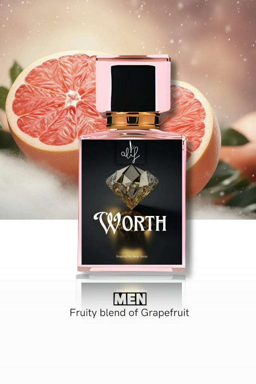 Ashir Studio Worth perfume bottle with elegant design, showcasing a luxurious fragrance product.shop_this_look_amDhCa