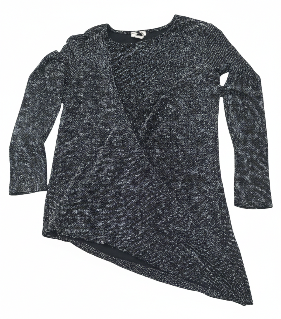 Grey Moonlight Shirt from Ashir Studio, casual cloth with a comfortable fit, displayed hanging on a wooden hanger.