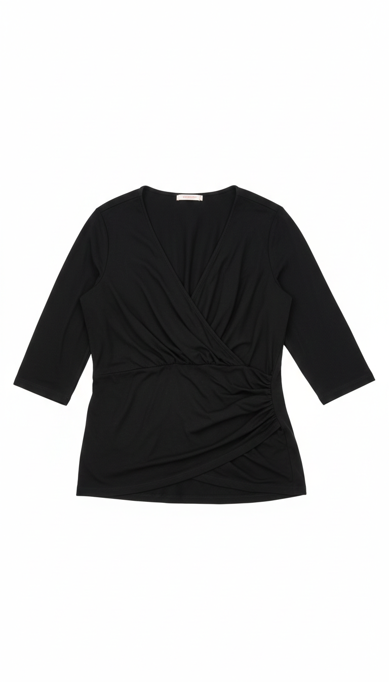Black beauty short shirt from Ashir Studio, casual clothing with a stylish fit, shown in a clear front view.