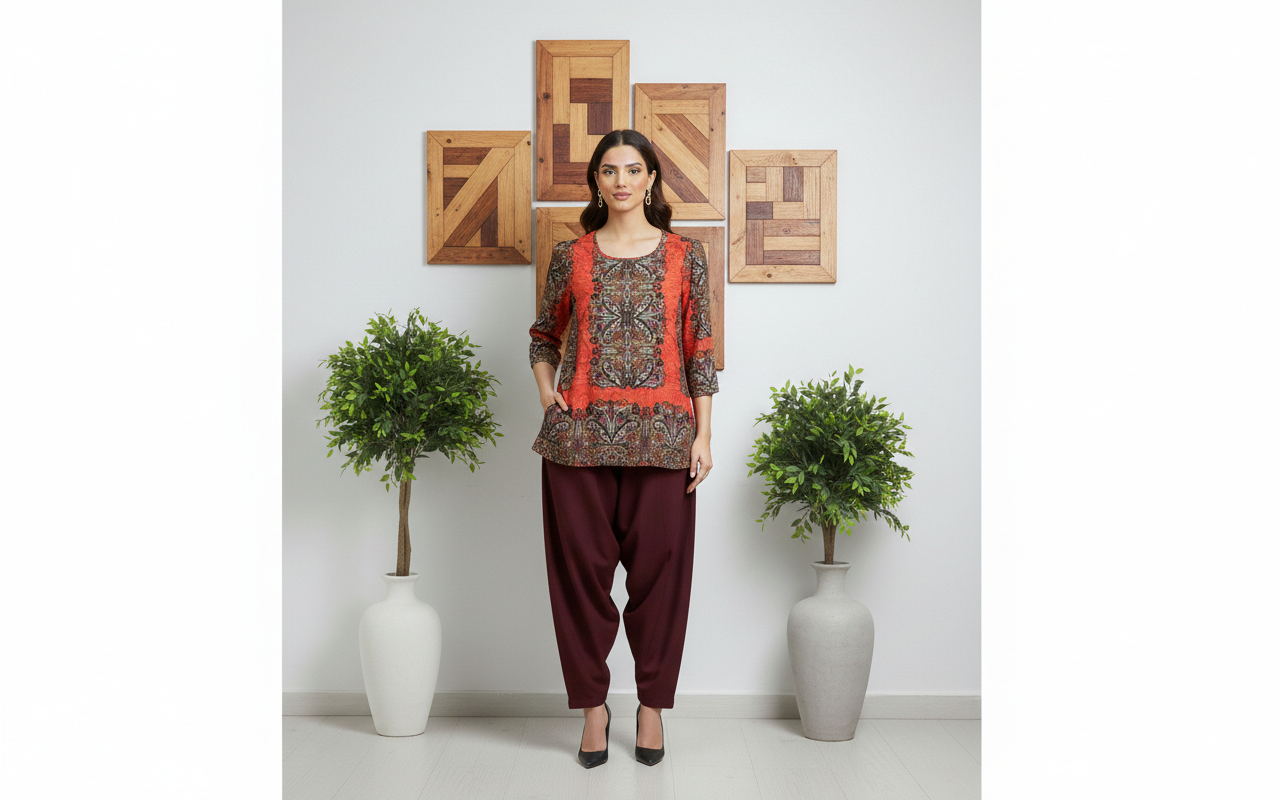 Ashir Studio floral butterfly printed shirt featuring vibrant butterfly and floral patterns, casual and stylish clothing for women.